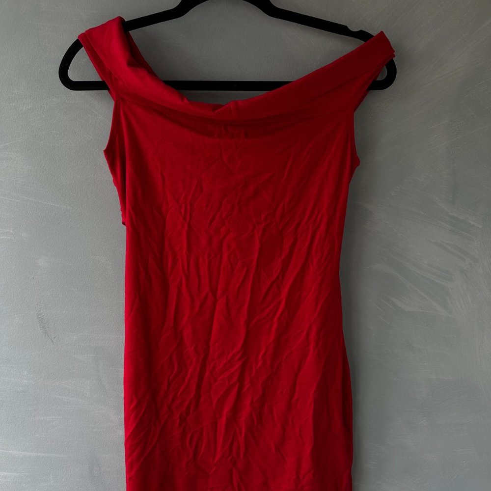 Reformation Vida Knit Dress Red - Picture 5 of 5